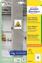 Etikety univerzálne 105x48mm Avery A4, silne lepivé 20 hárkov – Obrázok 5