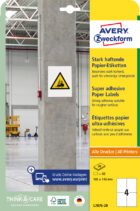 Etikety univerzálne 105x148mm Avery A4, silne lepivé 20 hárkov – Obrázok 3