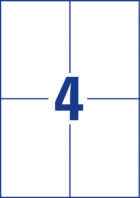 Etikety univerzálne 105x148mm Avery A4, silne lepivé 20 hárkov – Obrázok 2