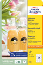 Etikety osemhranné 61x60,3mm Avery 10 hárkov biele – Obrázok 10