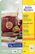 Etikety v tvare kvetu 40,8x40,3mm Avery 10 hárkov biele – Obrázok 10