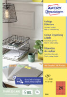 Etikety farebné 70x37mm Avery A4 100 hárkov červené – Obrázok 6