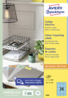 Etikety farebné 70x37mm Avery A4 100 hárkov modré – Obrázok 5