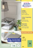 Etikety farebné 70x37mm Avery A4 100 hárkov zelené – Obrázok 5