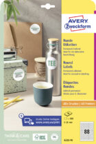 Etikety univerzálne kruhové 20mm Avery A4 10 hárkov – Obrázok 5
