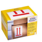 Etikety Avery s varovným symbolom ’ Neklopiť’ 74x100mm na kotúči – Obrázok 4