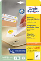Etikety univerzálne odnímateľné 63,5x38,1mm Avery A4 25+5 hárkov – Obrázok 9
