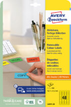 Etikety Avery odnímateľné 45,7x21,2 mm, žlté – Obrázok 8