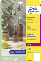 Etikety polyesterové veľmi odolné 210x297mm Avery A4 25 hárkov priehľadné – Obrázok 10