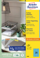 Etikety farebné 70x37mm Avery A4 100 hárkov modré – Obrázok 2