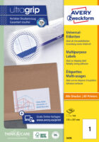 Etikety univerzálne 210x297mm Avery A4 100 hárkov – Obrázok 2