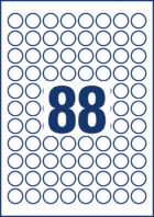 Etikety univerzálne kruhové 20mm Avery A4 10 hárkov – Obrázok 6