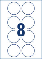 Etikety univerzálne kruhové 65mm Avery A4 10 hárkov – Obrázok 5