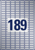 Etikety polyesterové veľmi odolné 25,4x10mm Avery A4 strieborné 20 hárkov – Obrázok 13