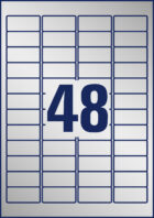 Etikety polyesterové veľmi odolné 45,7x21,2mm Avery A4 strieborné 20 hárkov – Obrázok 13