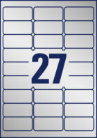 Etikety polyesterové veľmi odolné 63,5x29,6mm Avery A4 strieborné 20 hárkov – Obrázok 13