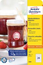 Etikety kruhové 40mm Avery 10 hárkov biele – Obrázok 2