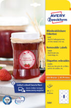 Etikety kruhové 65mm Avery 10 hárkov biele – Obrázok 2