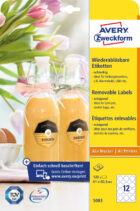 Etikety osemhranné 61x60,3mm Avery 10 hárkov biele – Obrázok 4