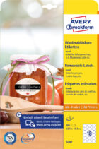 Etikety oválne 63,5x42,3mm Avery 10 hárkov biele – Obrázok 2