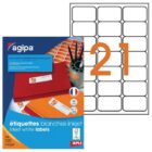 Etikety inkjet 63,5x38,1mm Agipa A4 100 hárkov