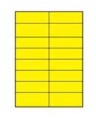 Etikety farebné 105x37mm APLI A4 100 hárkov žlté – Obrázok 2
