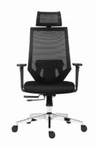 Kancelárska stolička Edge Net čierna s čiernym sedákom – Obrázok 3