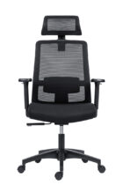 Kancelárska stolička Delfo, čierna – Obrázok 2