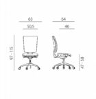Kancelárska stolička GALA Plus SL červená BN14 + podrúčky AR08 – Obrázok 6