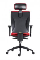 Kancelárska stolička GALA PLUS PDH SL 1580 SYN červená BN14 + podrúčky AR08 – Obrázok 5