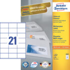 Etikety univerzálne 70x25,4mm Avery A4 100 hárkov – Obrázok 2