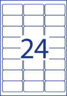 Etikety polyesterové veľmi odolné 63,5x33,9mm Avery A4 biele odnímateľné 20 hárkov – Obrázok 2