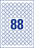 Etikety univerzálne kruhové 20mm Avery A4 10 hárkov – Obrázok 2