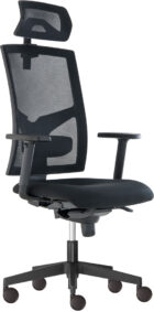 Kancelárska stolička GAME Šéf SYN čierna (Bombay 02) + PDH nastaviteľný + podrúčky P44 – Obrázok 2