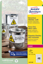 Etikety polyesterové veľmi odolné 45,7x21,2mm Avery A4 biele 20 hárkov – Obrázok 7