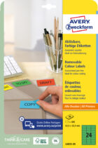 Etikety Avery odnímateľné 63,5x33,9 mm, zelené – Obrázok 2