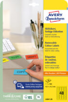 Etikety Avery odnímateľné 45,7x21,2 mm, žlté – Obrázok 4