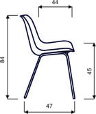 Jedálenská stolička Vincenza, čierna – Obrázok 2