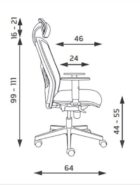 Kancelárska stolička York Net, E-SY+ PDH+ podrúčky modrá – Obrázok 2