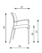 Konferenčná stolička Vanity Plus, čierna – Obrázok 2