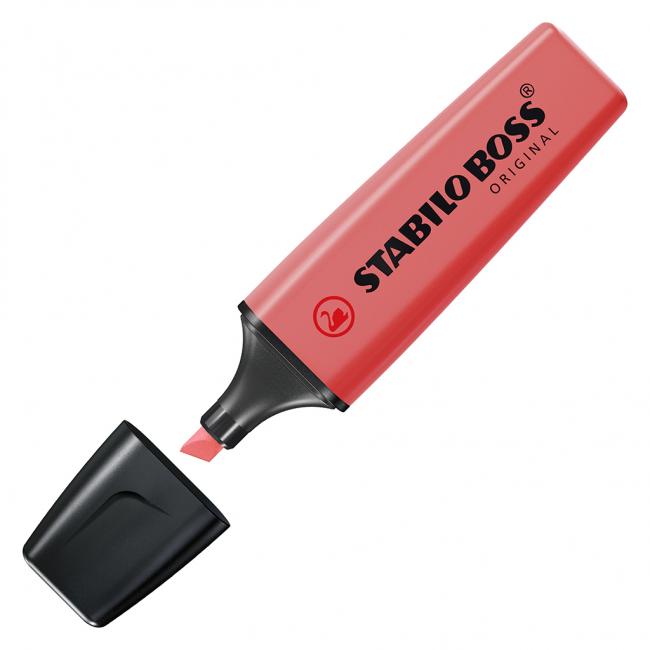 ST007040 Zvýrazňovač STABILO BOSS ORIGINAL červený – Obrázok 1